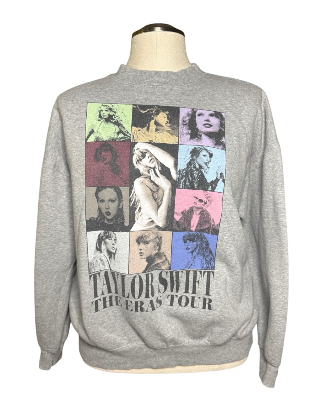 Taylor Swift The Eras Tour Gray Crewneck Oversized Fall Sweater
